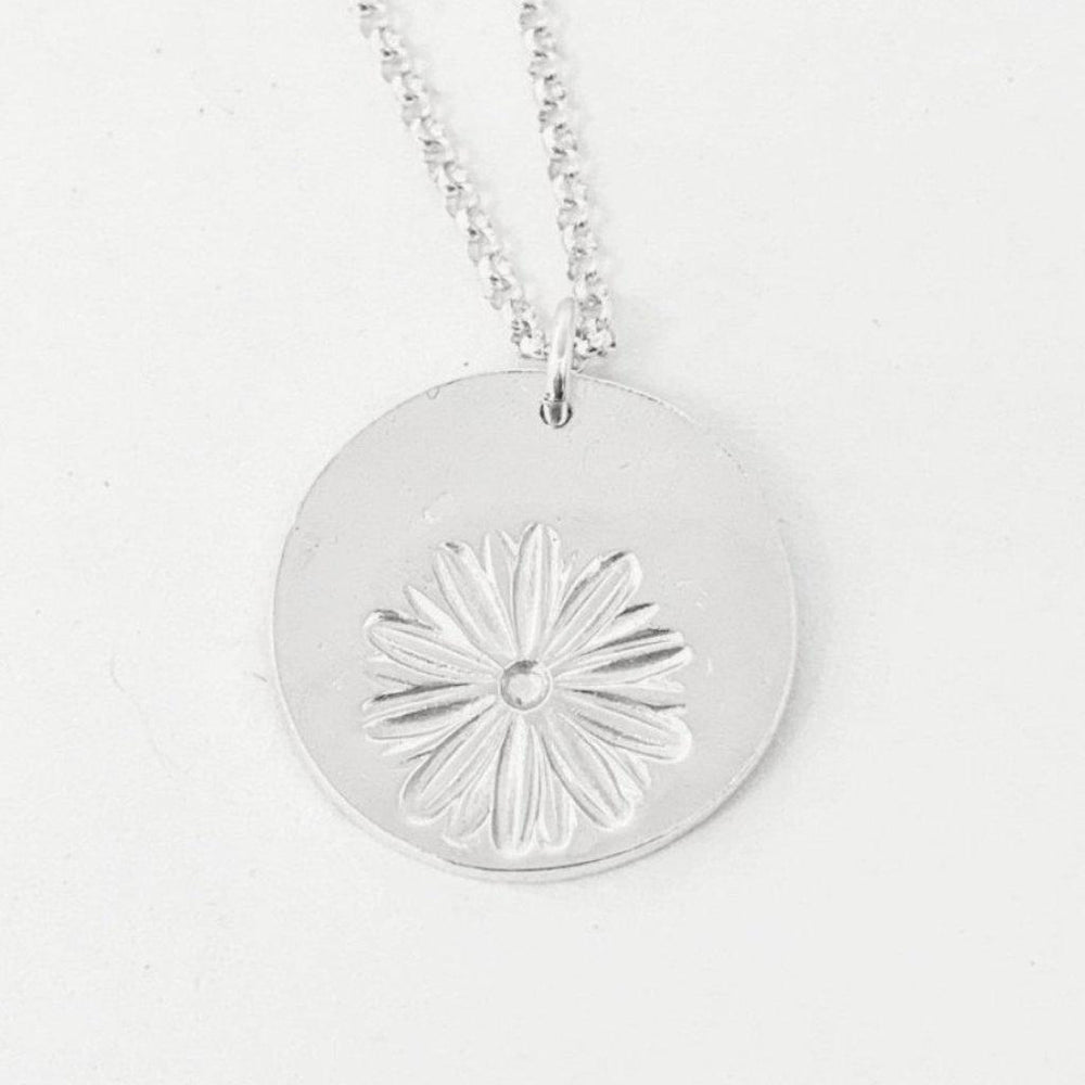 Silver Daisy Necklace-Necklaces-Mechele Anna Jewelry