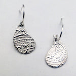 Silver Abstract Pear Earrings