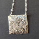 Large Silver Lily of the Valley Necklace-Necklaces-Mechele Anna Jewelry