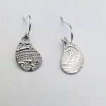 Silver Abstract Pear Earrings-Earrings-Mechele Anna Jewelry