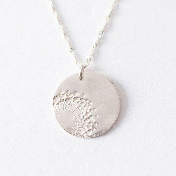 Silver Dandelion Necklace-Necklaces-Mechele Anna Jewelry
