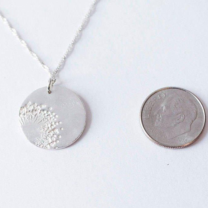 Silver Dandelion Necklace-Necklaces-Mechele Anna Jewelry