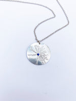 Sapphire Dandelion Necklace