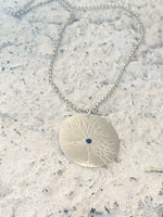 Sapphire Dandelion Necklace