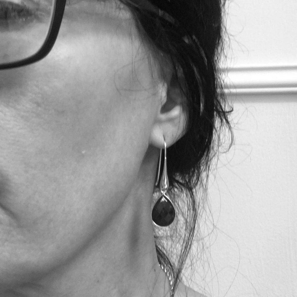Raw Ruby Earrings-Earrings-Mechele Anna Jewelry