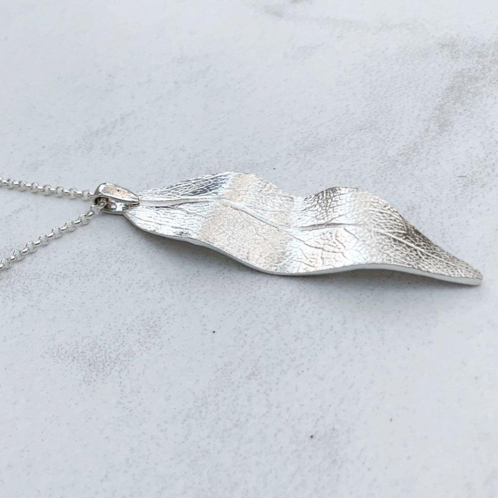 Silver Sage Leaf Necklace