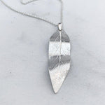 Silver Sage Leaf Necklace-Necklaces-Mechele Anna Jewelry