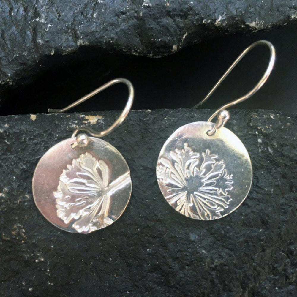 Silver Flower Earrings-Earrings-Mechele Anna Jewelry